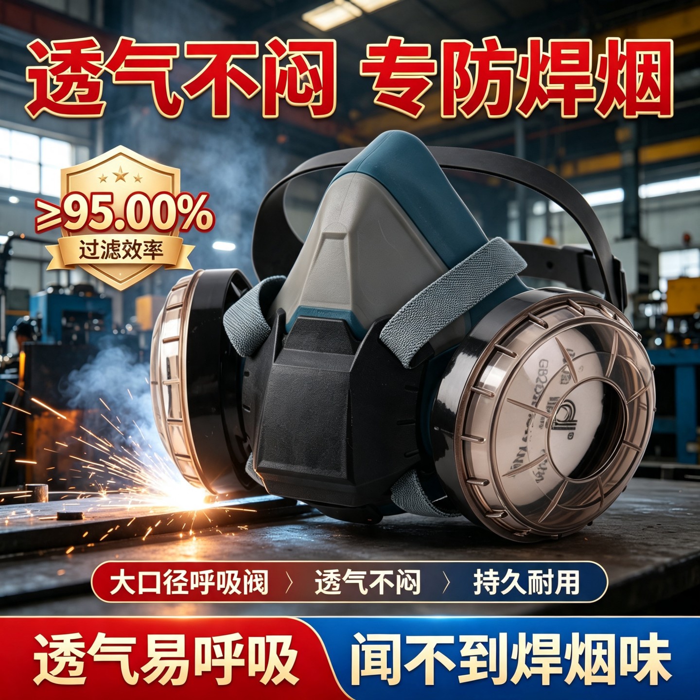 口罩电焊防烟尘专用工业透气KN95图片