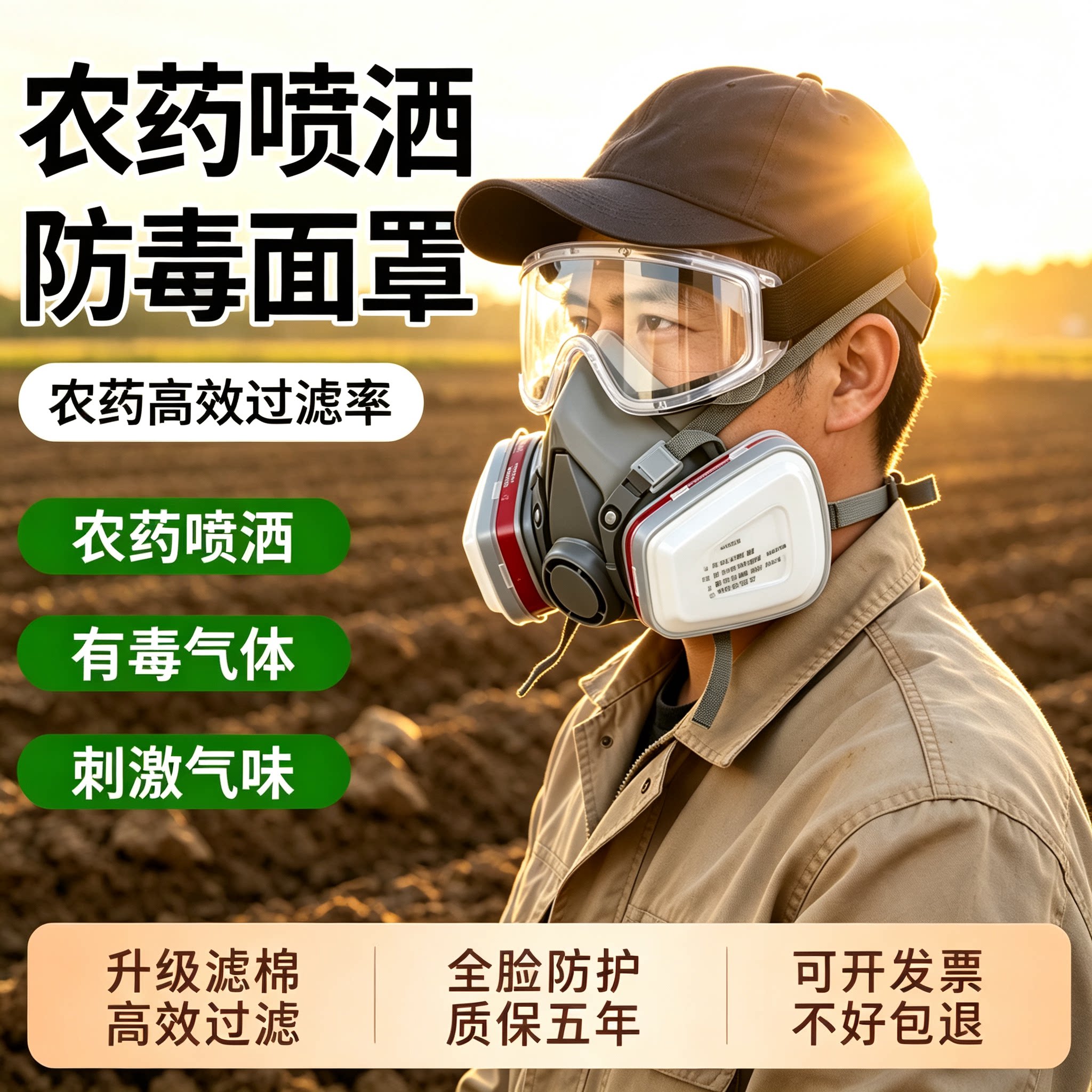 防毒面具打农药放毒生化喷漆专用