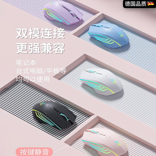【静音电竞鼠标】无线蓝牙可充电