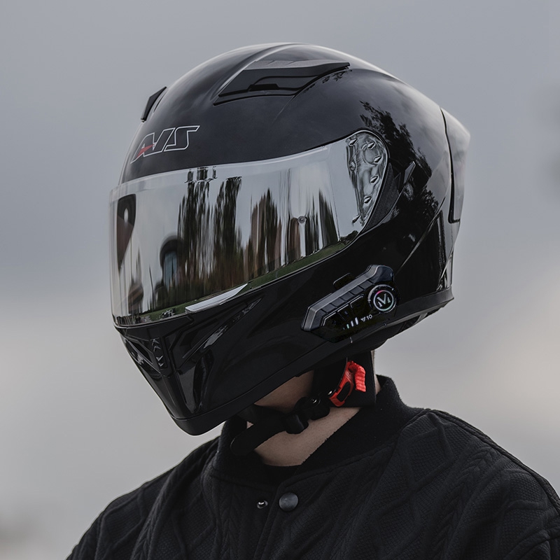 艾狮摩托车头盔男仿赛机车防雾四季夏季大头围全盔骑行蓝牙3c认证