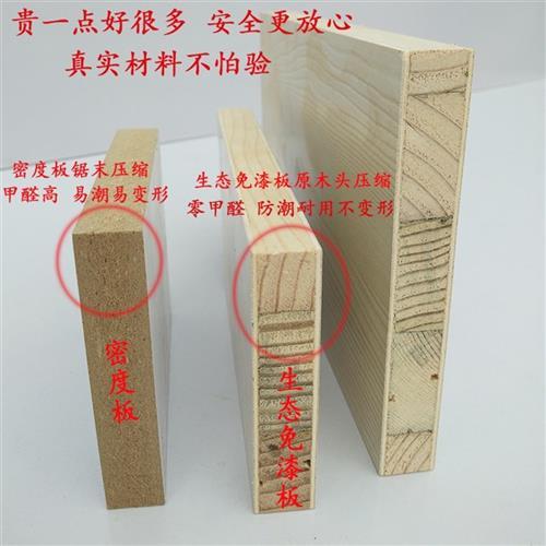 定制实木板材料diy衣柜分层隔板环保生态木工板客厅墙壁一字隔板