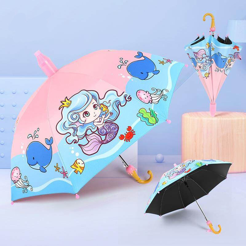 美人鱼雨伞安全女童黑胶便携小学生幼儿园专用晴雨两用儿童太阳伞,婴童用品,儿童雨伞/防晒伞,淘宝优惠券,粉丝福利购,淘宝优惠卷