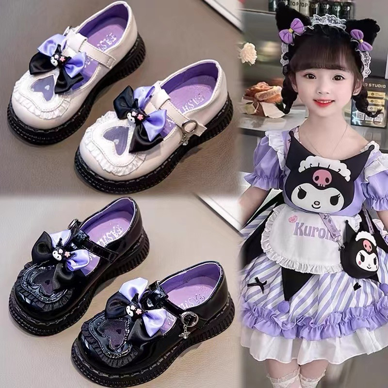女童公主鞋2025春秋新款儿童黑色洛丽塔软底舒适小皮鞋库洛米单鞋