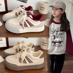 女童板鞋春秋新款儿童鞋子中大童女孩小白鞋学生运动童鞋软底单鞋