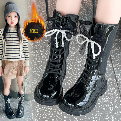 女童长筒靴子新款秋冬儿童马丁靴