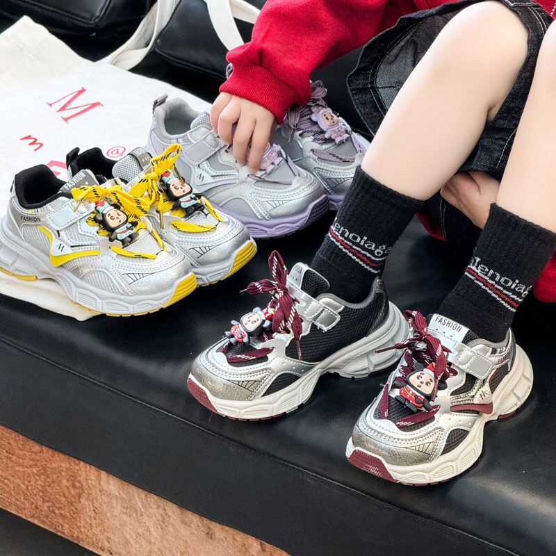 男童运动鞋女童网面童鞋老爹鞋百搭春秋季新款休闲鞋学生鞋中大童