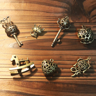 dudumi 手账本旅行笔记本日记本tn手账封面装饰 复古牛皮本装扮吊饰挂饰 创意DIY饰品金属书签挂件(分类②)