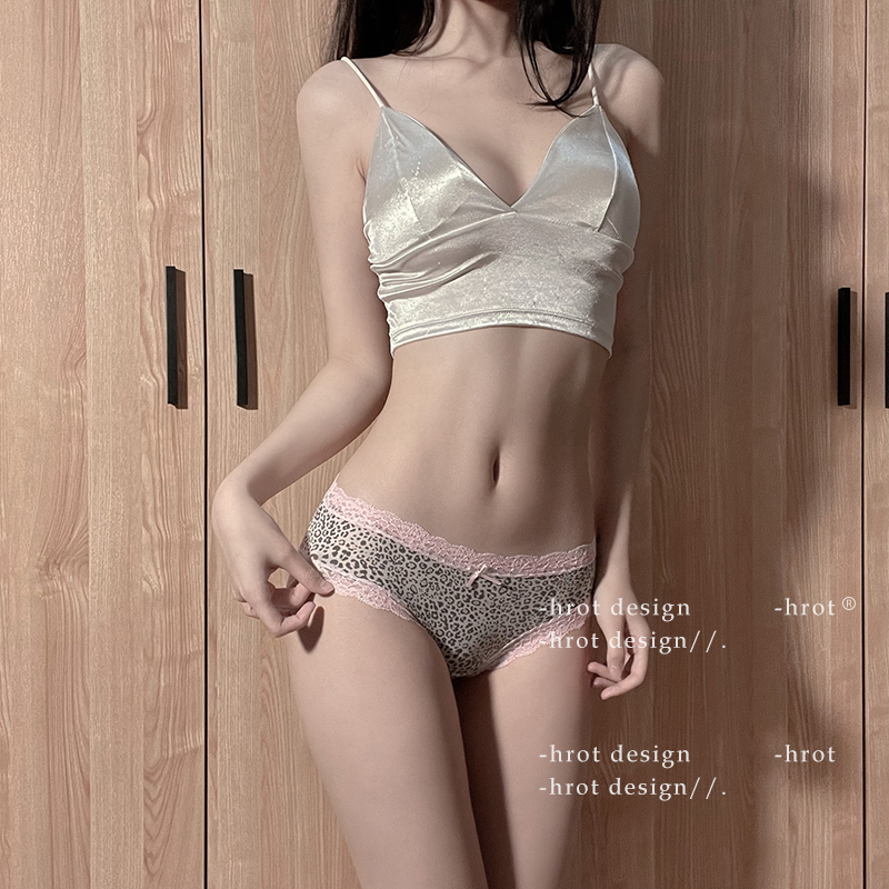 总要穿一回豹纹性感少女无痕蕾丝