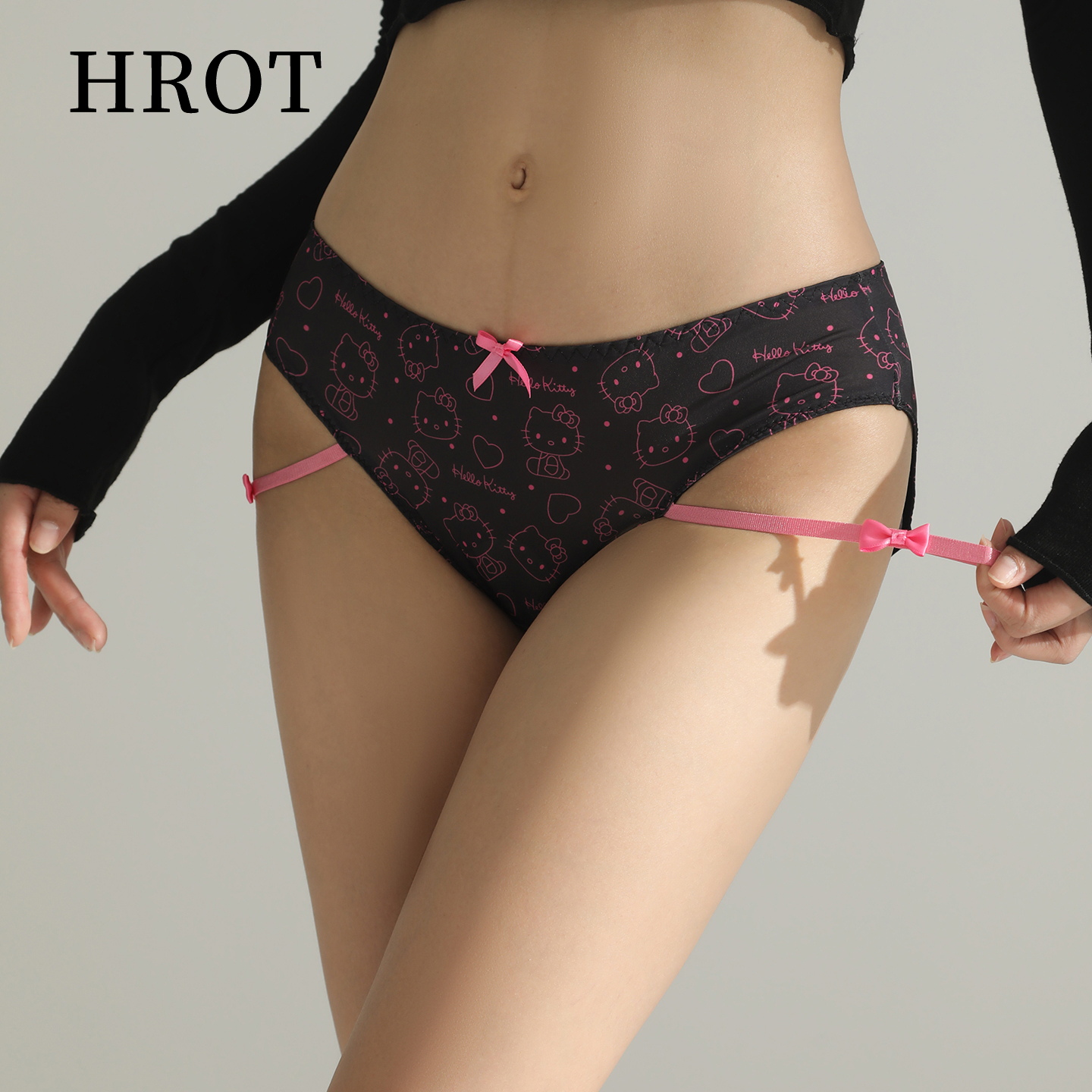 纯欲KT*中腰无痕冰丝女三角裤