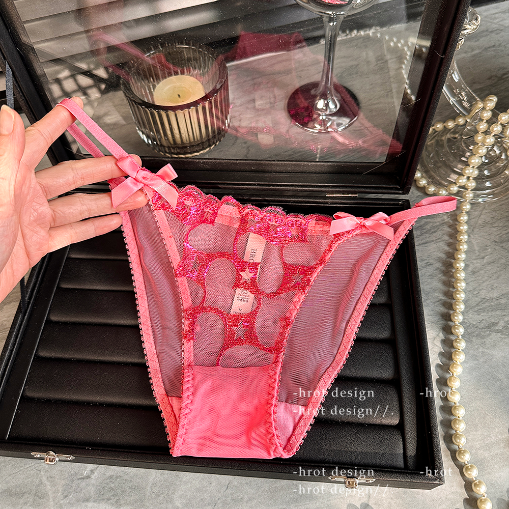 蝴蝶之恋*纯欲美式蕾丝女士红色内裤女2025新款性感低腰三角短裤,女士内衣/男士内衣/家居服,女三角裤,淘宝优惠券,粉丝福利购,淘宝优惠卷