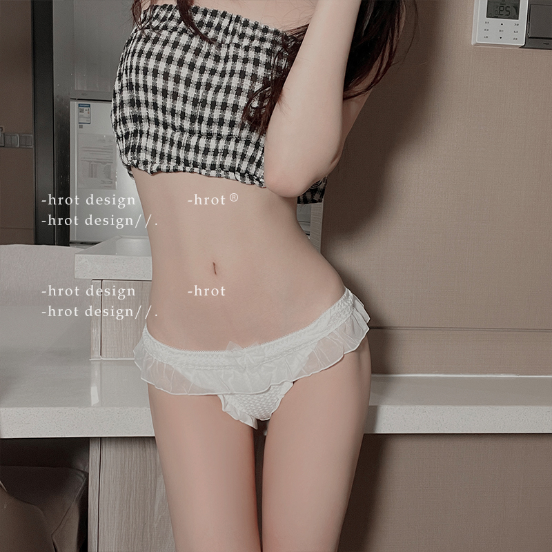 日系甜美纯欲风蕾丝荷叶边内裤