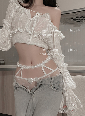 白月光*性感中高腰蕾丝纯欲内裤女少女甜美绑带三角短裤2025新款