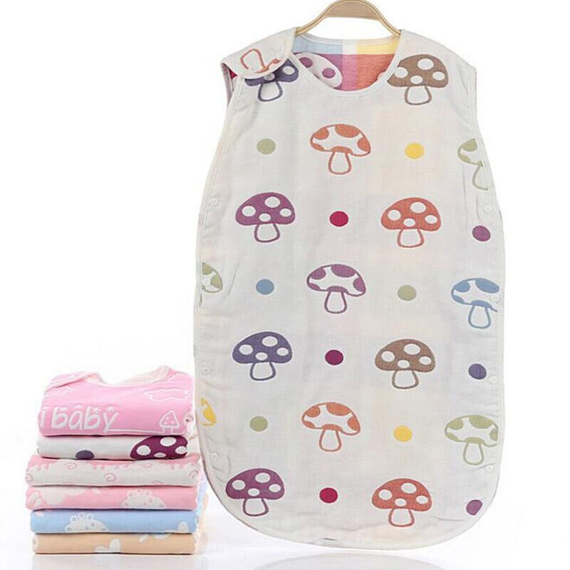 婴儿睡袋夏季棉纱背心式睡袋包被儿童六层纱棉宝宝睡袋春秋被透气