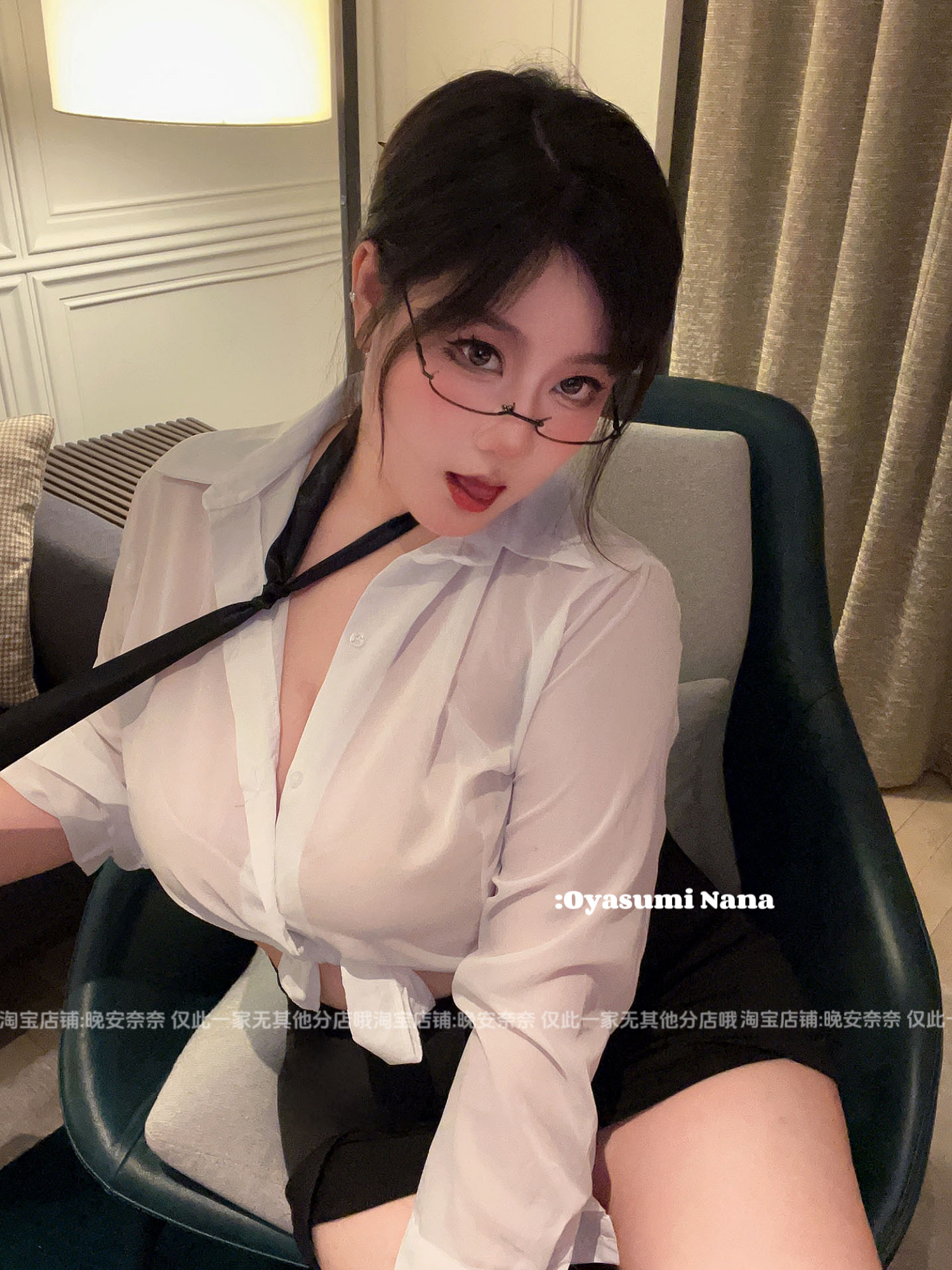 大码显瘦秘书性感纯欲OL职业短裙