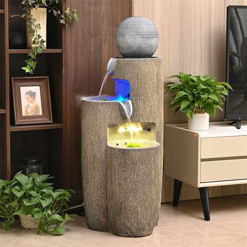 流水生财转运球雾化造景循环水