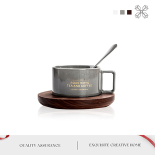 MOLA.Nine.杯具创意美式 时玖 咖啡杯碟勺INS风小奢华水杯子套装