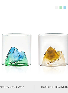 MOLA.Embark.杯具家用日式彩色3D立体耐热茶杯观山玻璃杯 | 冰山