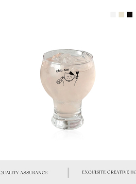 Auramoon.Wheel.卡通玻璃杯ins高颜值啤酒杯稀奇古怪高脚杯 |桨轮
