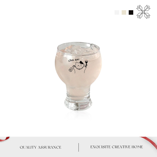 MOLA.Wheel.卡通玻璃杯ins高颜值啤酒杯稀奇古怪高脚杯 桨轮