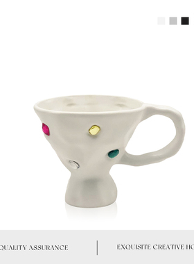 MOLA.Dreary.高颜值宝石陶瓷杯钻石情侣马克杯水杯咖啡杯子丨萧喃