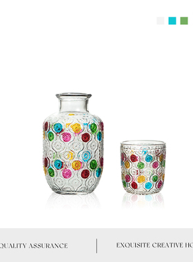 Auramoon.Depend.冷水壶欧式复古浮雕花纹玻璃凉水壶壶杯 | 依娜