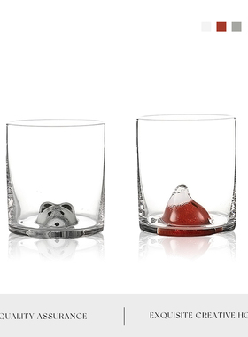 MOLA.Timely.杯具家用酒杯高档轻奢3D立体水杯动物玻璃杯 | 时悉