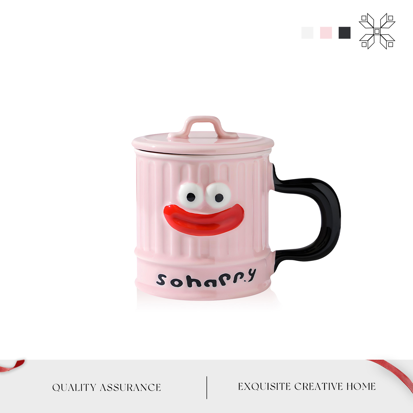 MOLA创意可爱陶瓷杯带盖高颜值