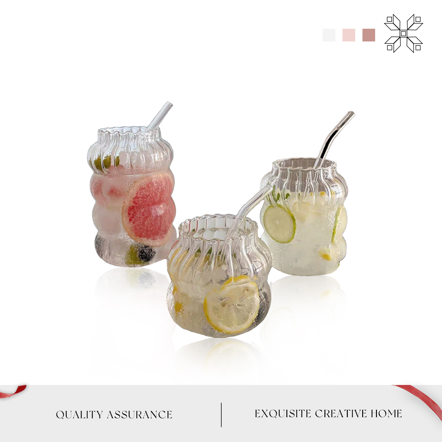 MOLALUNA单层透明胖鼓鼓泡茶杯