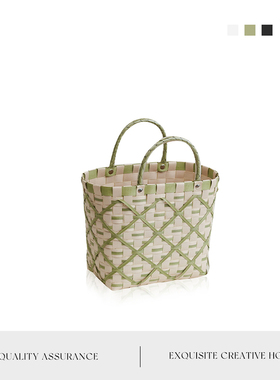 MOLA.Wilt.收纳篮手工编织购物篮ins北欧逛街户外手提篮子 | 菱漫