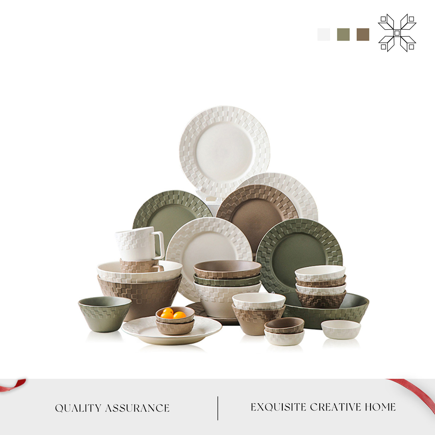 Mintrain英国餐具家用陶瓷碗碟套装乔迁创意碗盘送礼礼盒丨景青