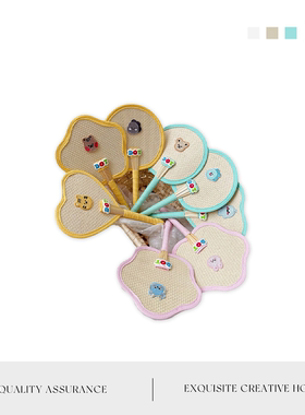 MOLA.Judge.扇子可爱动物扇子手工编织蒲扇卡通扇拍照道具 | 丞判