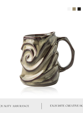 MOLALUNA.Totem.杯具复古浮雕陶瓷马克杯家用500ml马克杯 | 图腾