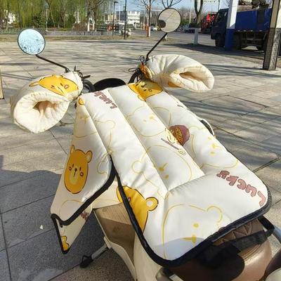 电动车分体挡风被冬季加绒加厚冬天摩托电瓶车双面防水防寒防风罩