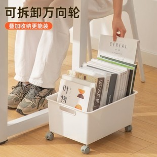 家用大容量衣服收纳盒办公室桌下置物架 床下收纳箱带滑轮抽屉式