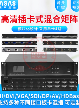 4K高清混合矩阵8进8出4/12/16/24HDMI/DVI/AV/CVBS视频会议切换器