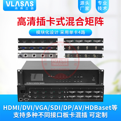 4K高清混合矩阵8进8出4/12/16/24HDMI/DVI/AV/CVBS视频会议切换器