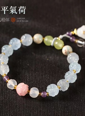 禅艺手工编织金丝玉手链