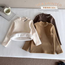 2025冬季新款童装儿童百搭半高领打底衫男女童秋冬保暖T恤