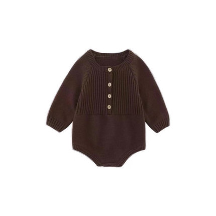 北欧宝宝针织毛衣春秋连体衣婴儿爬爬服三角哈衣新生儿包屁衣