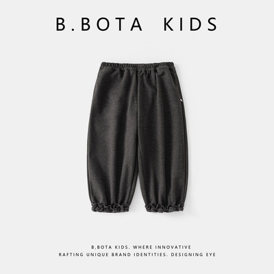 姐姐家童装冬季新款女童洋气时髦女宝宝加绒休闲长裤百搭卫裤