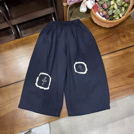 【现货】姐姐家童装冬季儿童加厚加绒收脚裤女童时尚百搭直筒长裤