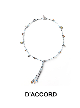 D’ACCORD 25新款原创小众设计师品牌高级感奇趣雨林棉绳项链 蓝