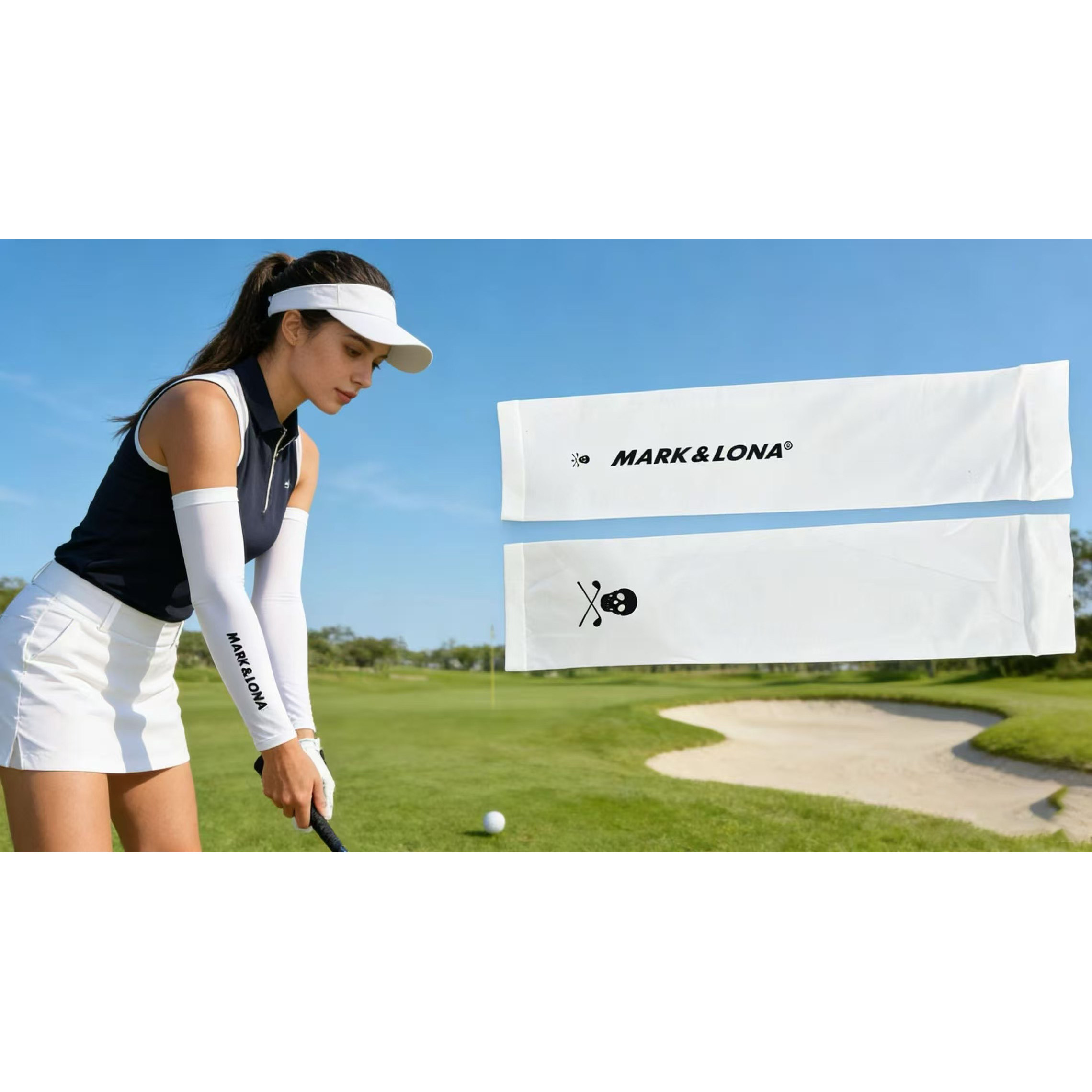 GOLF夏季冰丝防晒袖套高尔夫