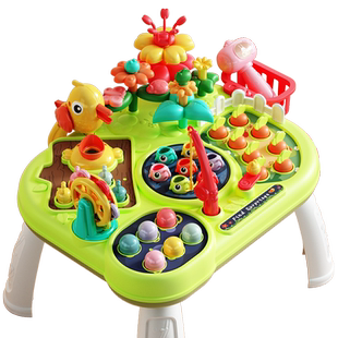 游戏桌婴幼儿积木早教学习桌6个月8宝宝益智多功能忙碌玩具0一1岁