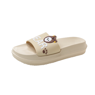 可爱卡通厚底防滑凉拖鞋