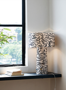 Keijo 艺术创意设计师花纹卧室床头台灯法式中古高级感书房装饰灯