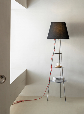 Keijo 拉绳开关 极简置物架一体落地灯简约立式客厅沙发卧室意式