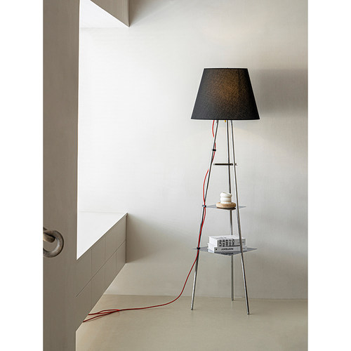 极简落地灯置物架一体