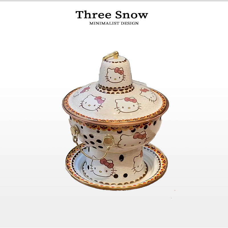 日本三霜hello kitty铜火锅家用单人涮羊肉老式火锅环保油一人食,厨房/烹饪用具,火锅,淘宝优惠券,粉丝福利购,淘宝优惠卷