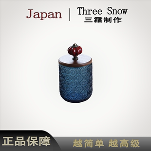 THREE复古美式玻璃棉签收纳盒创意棉棒牙签筒牙线罐装饰摆件法式